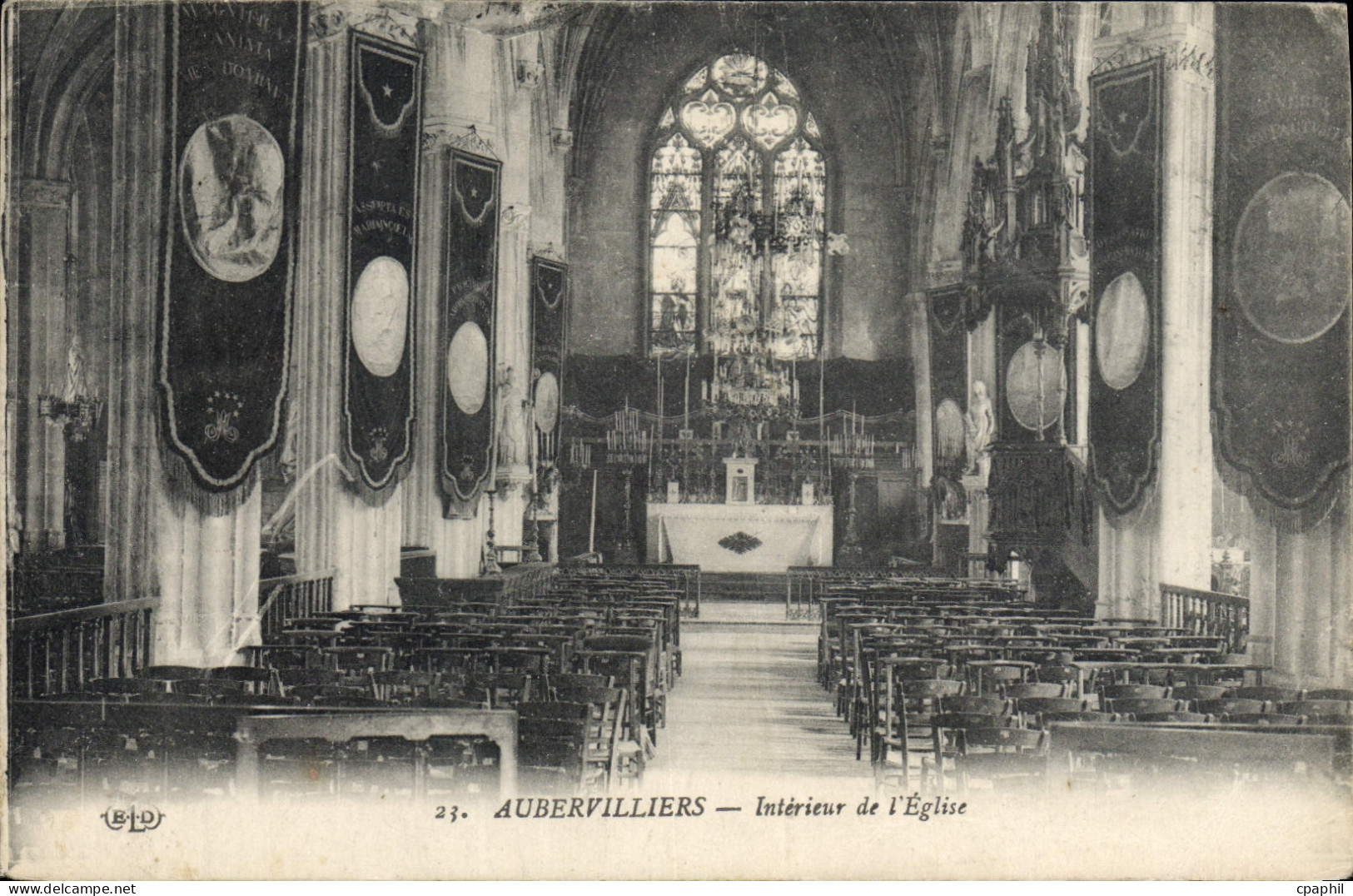 CPA Aubervilliers Interieur De I'Eglise