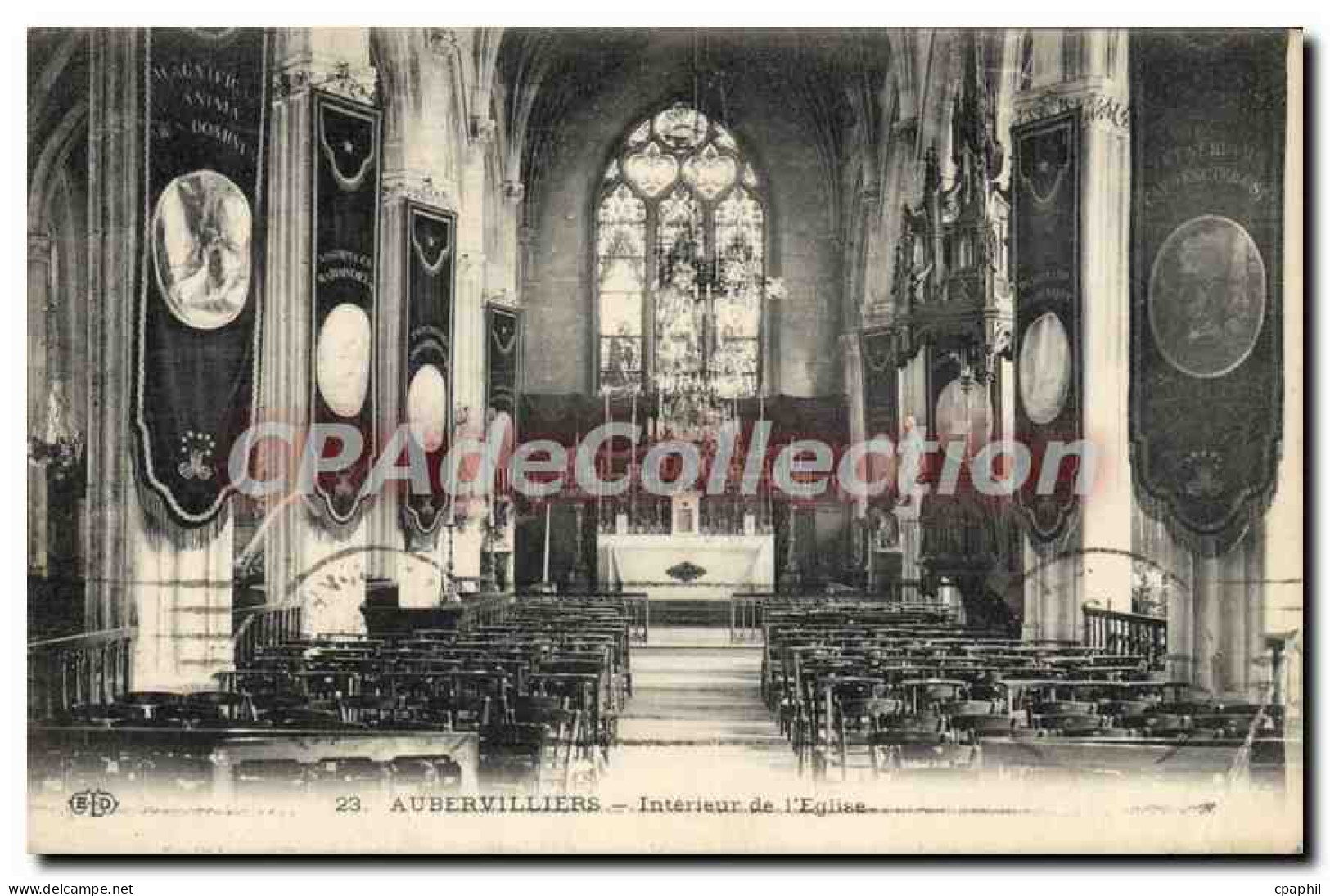 CPA Aubervilliers Interieur De I'Eglise