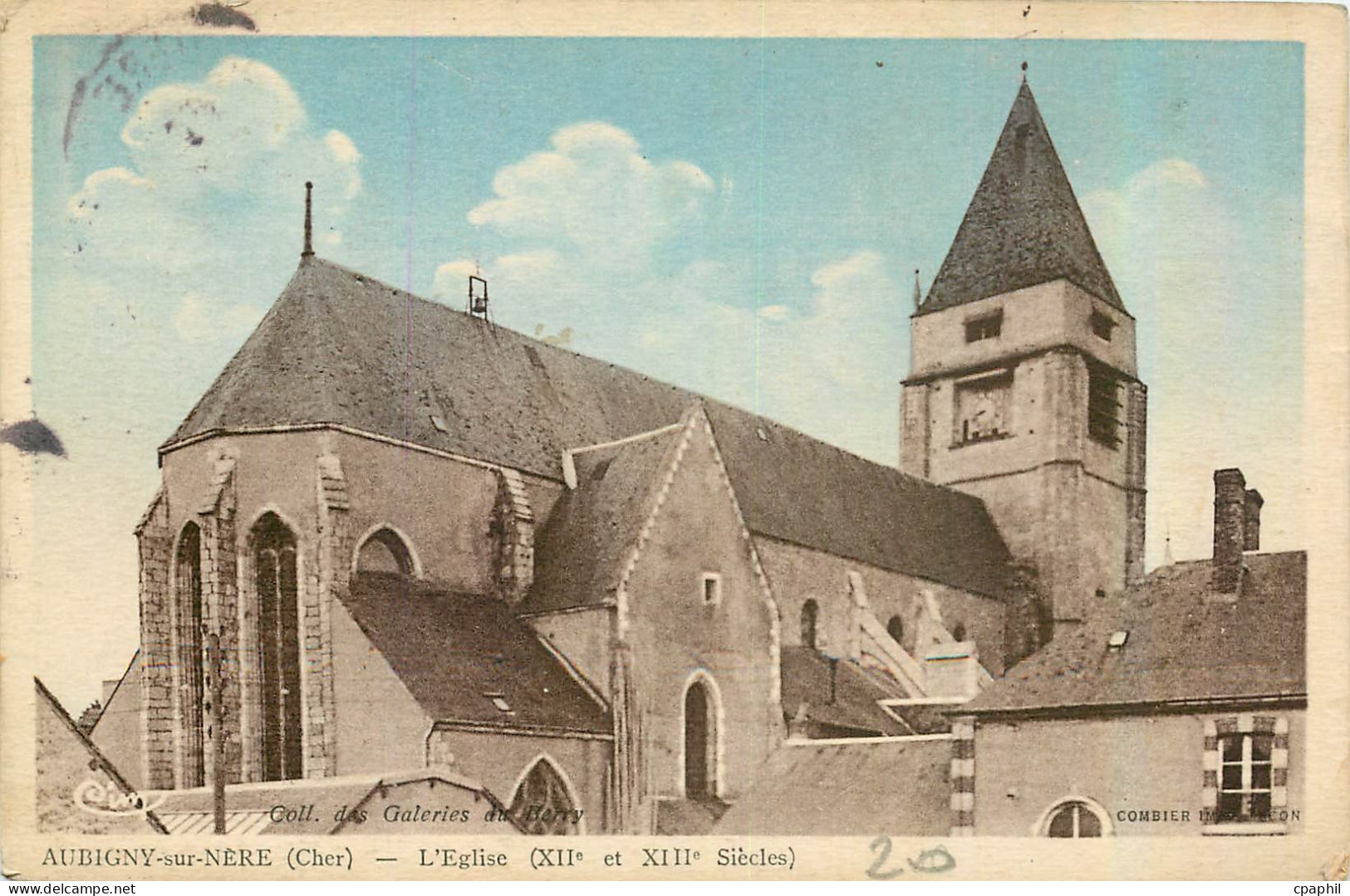 CPA Aubigny sur Nere Cher L'Eglise