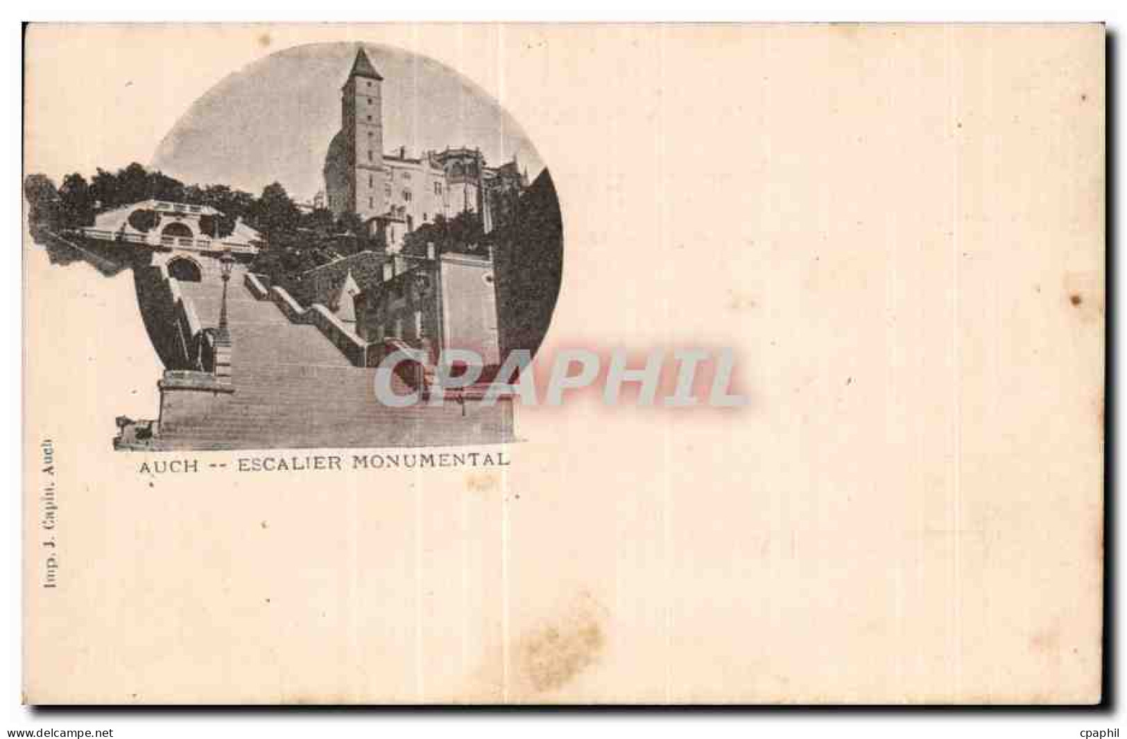 CPA Auch Escalier monumental