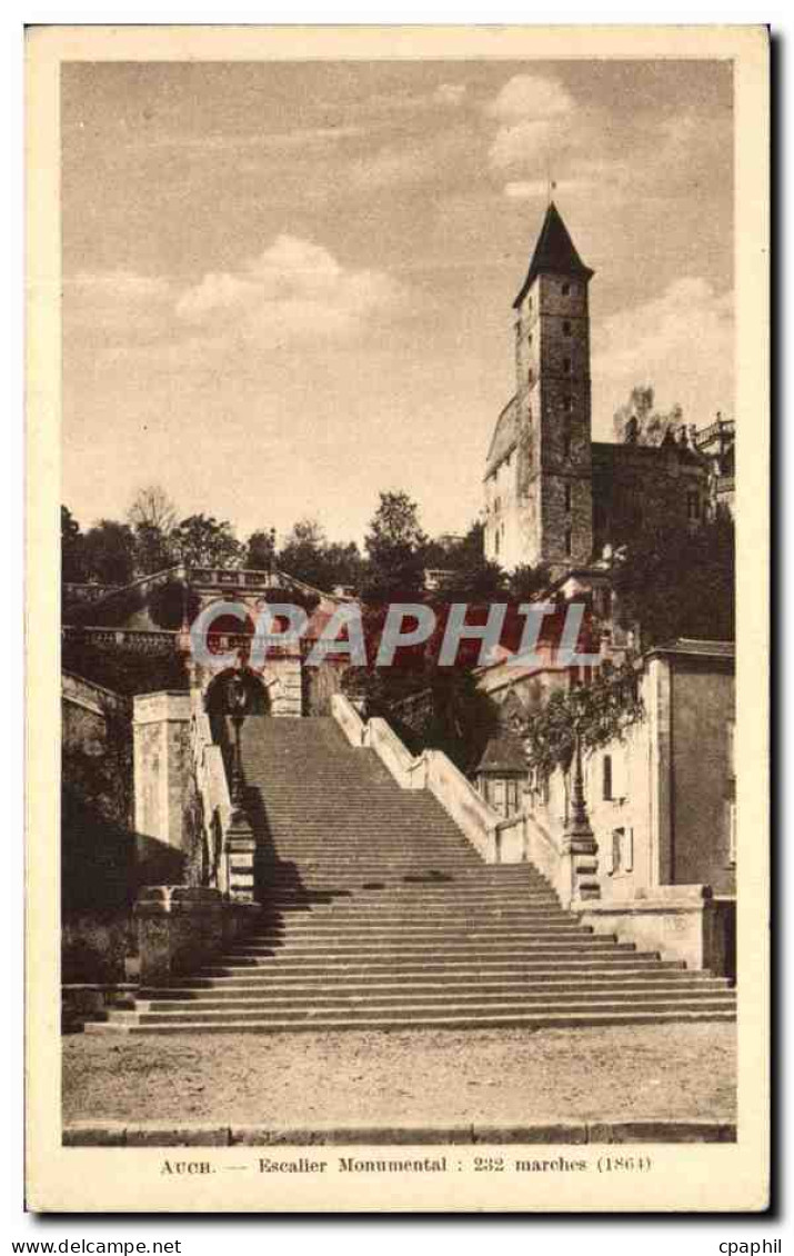 CPA Auch Escaller Monumental marches