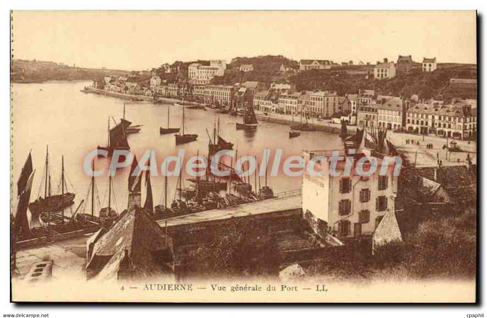 CPA Audierne Vue Generale Du Port