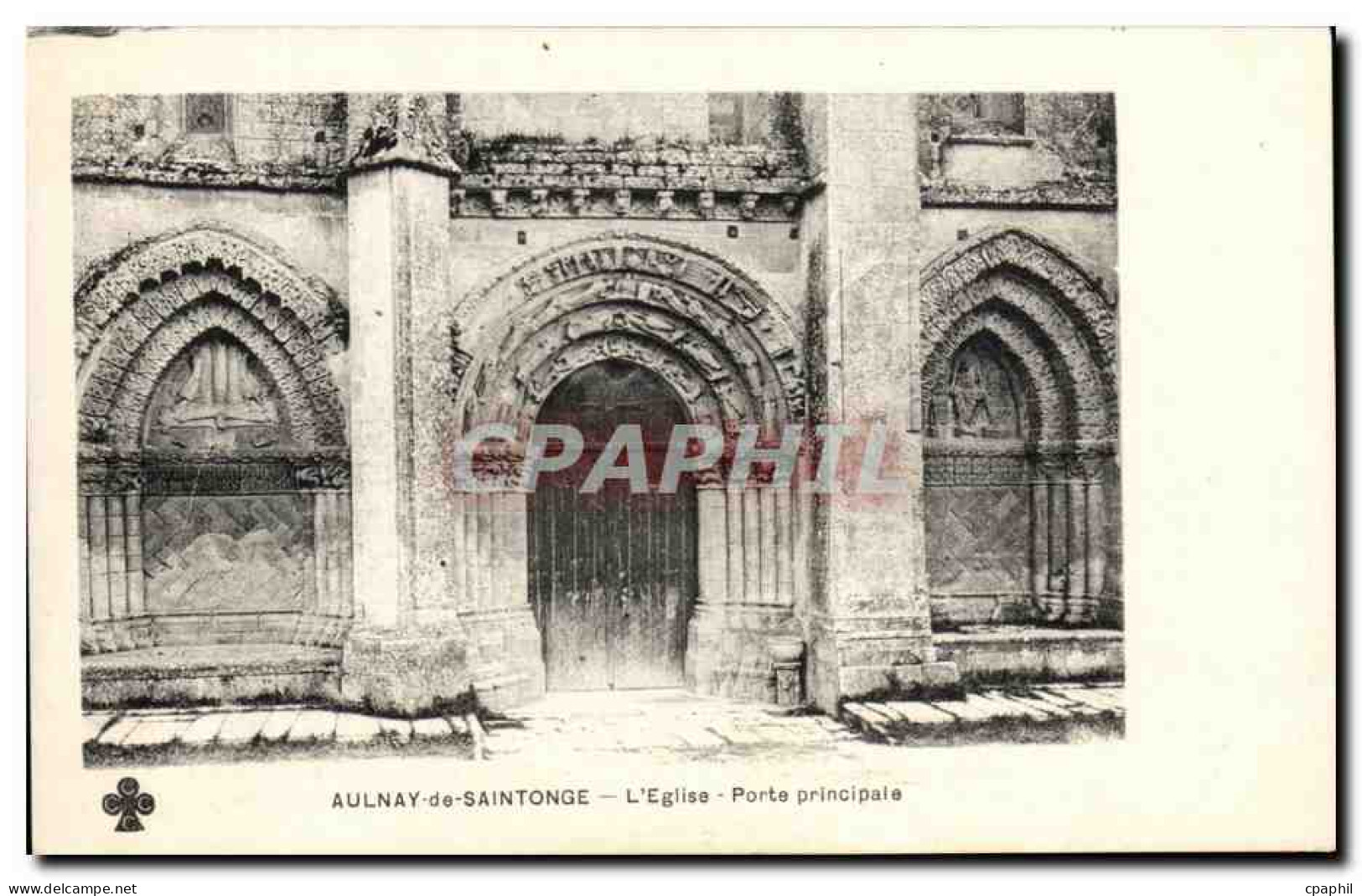 CPA Aulnay De Saintonge L'Eglise Porte Principale