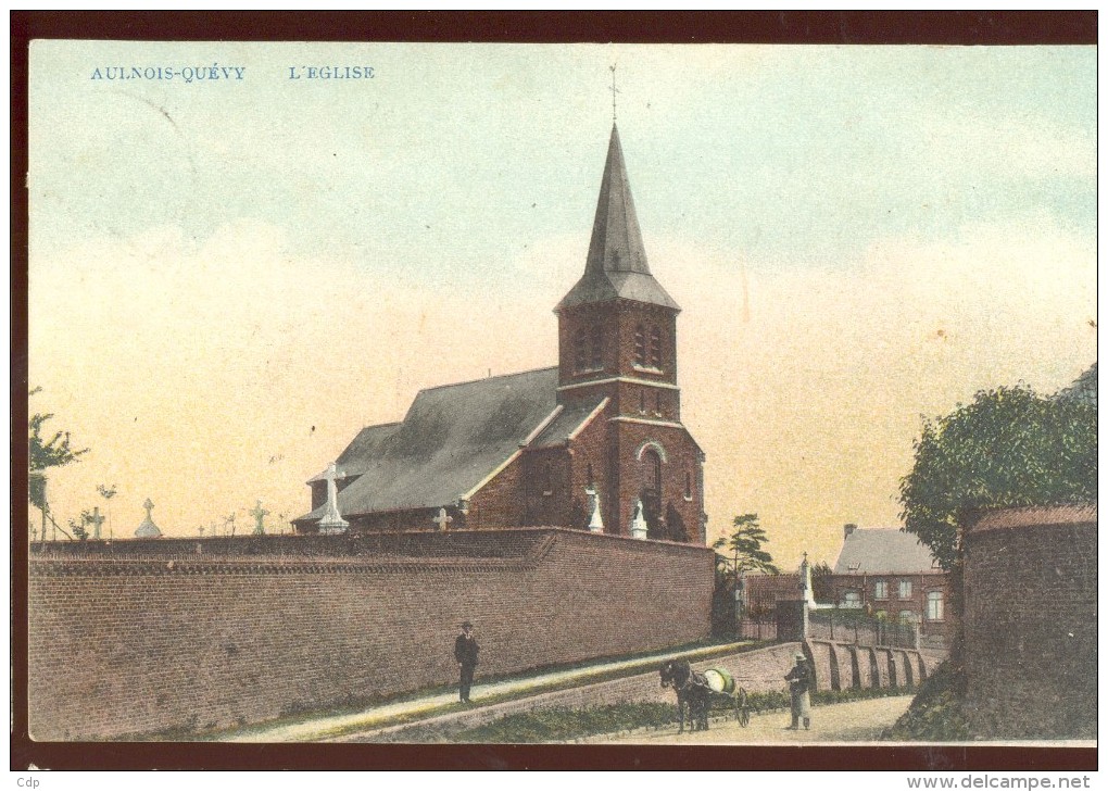 cpa aulnois quevy   église