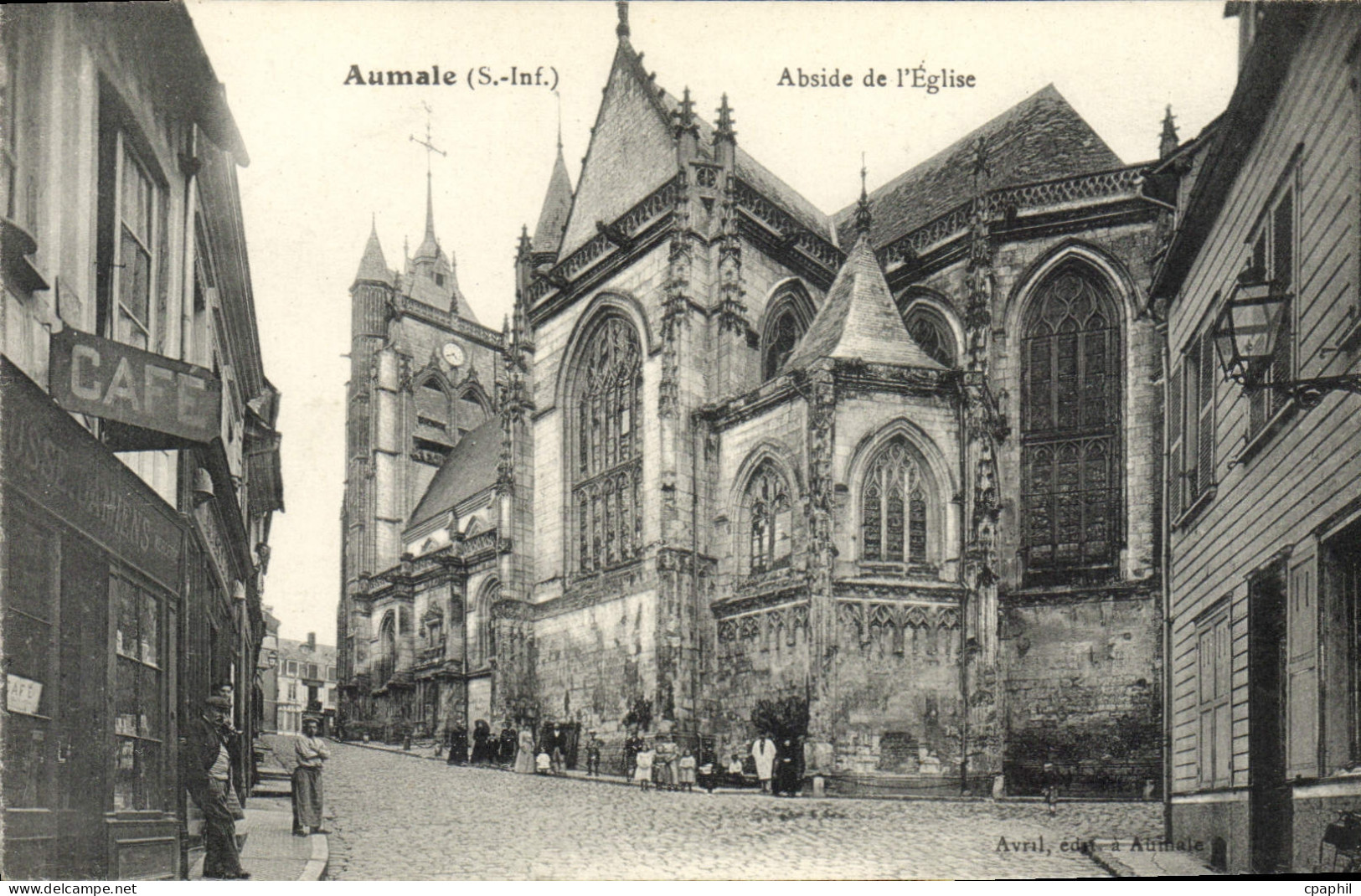 CPA Aumale Abside De I'Eglise