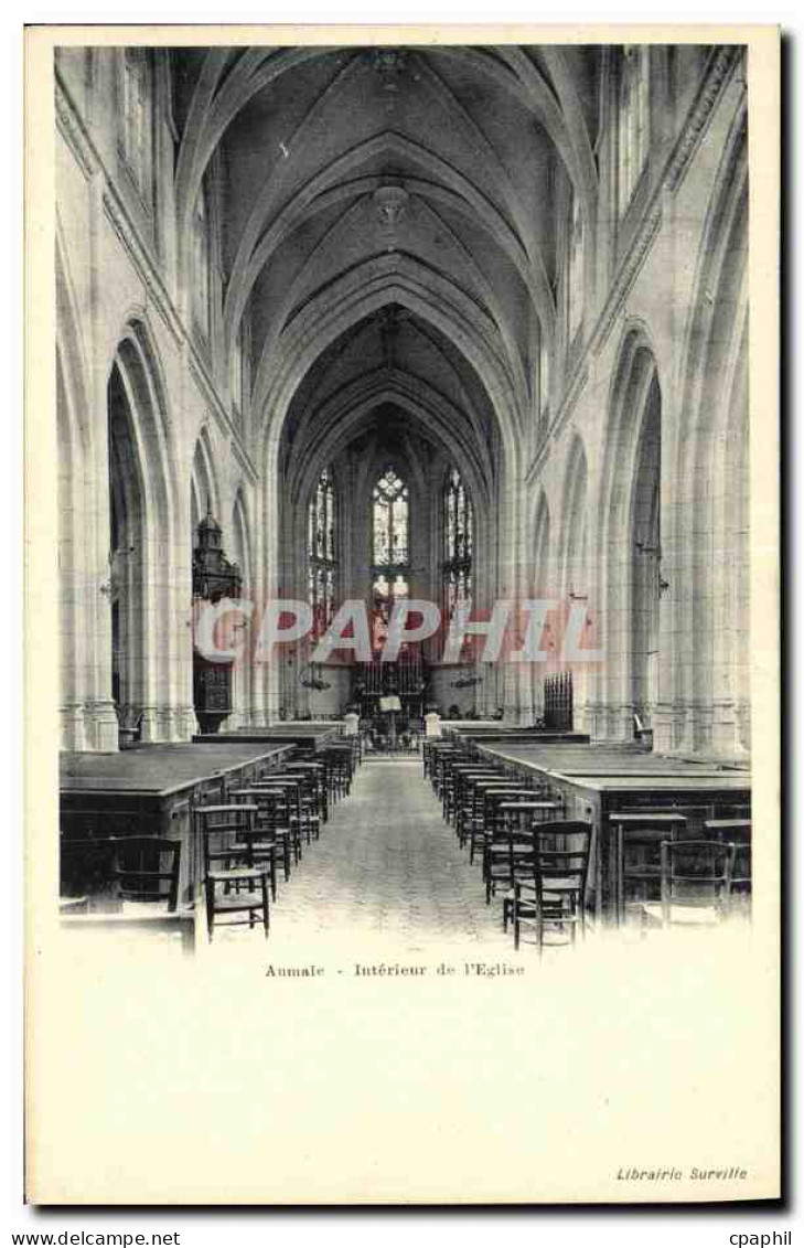 CPA Aumale Interieur de l Eglise