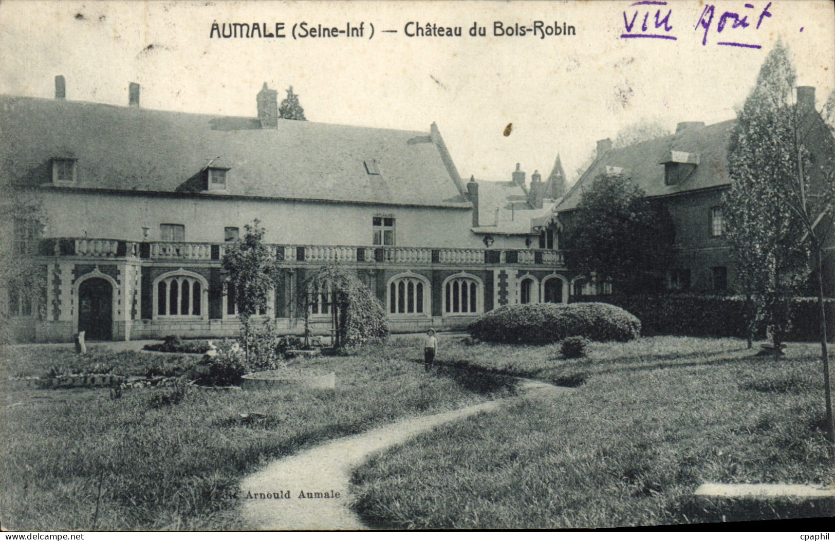 CPA Aumale Seine Inf Chateau du Bois Robin