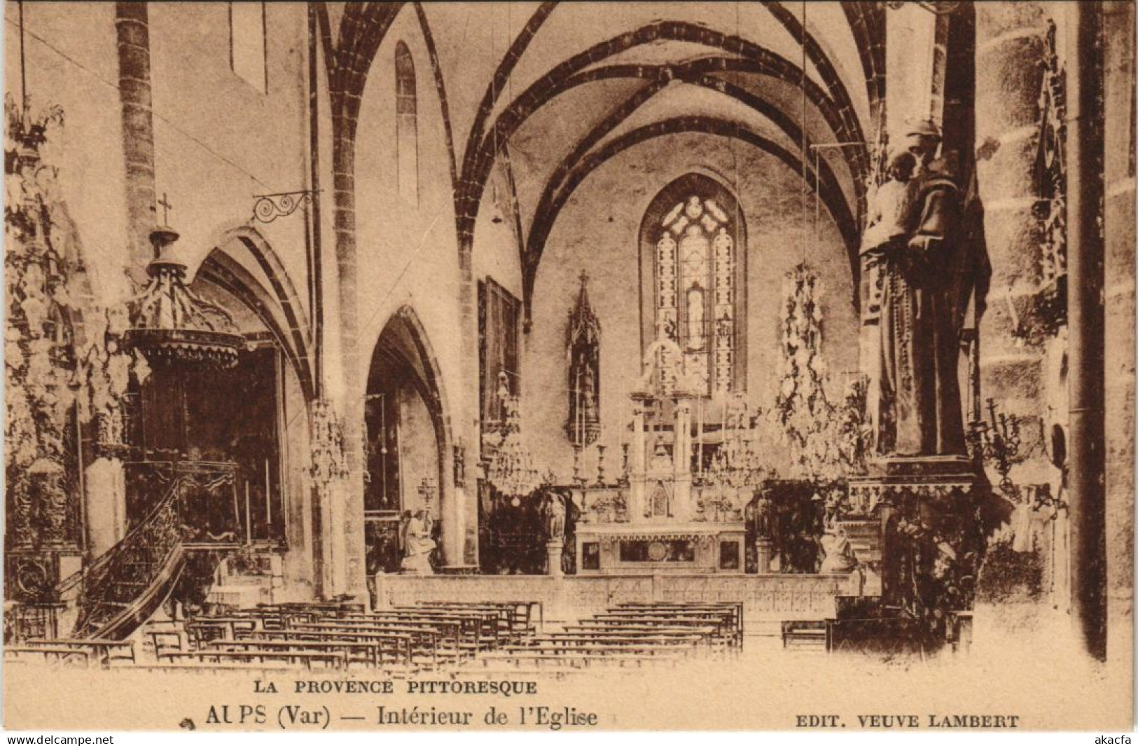 CPA AUPS Interieur de l'Eglise (1113055)