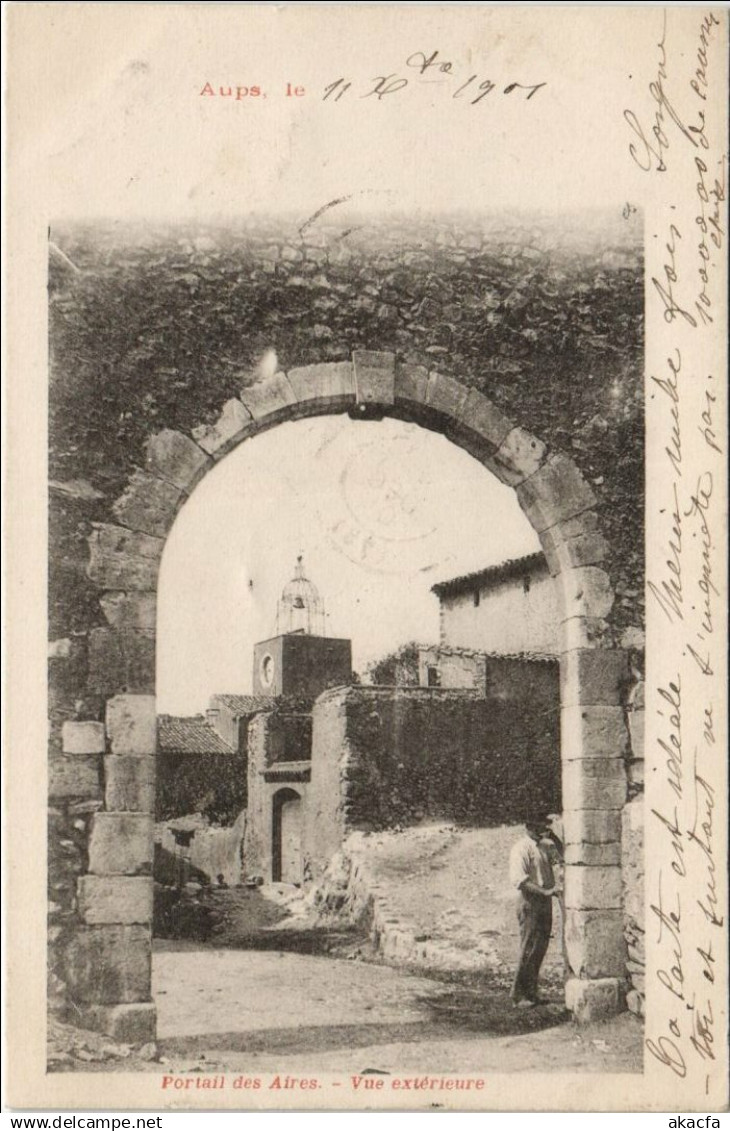 CPA AUPS Portail des Aires - Vue Exterieure (1111400)