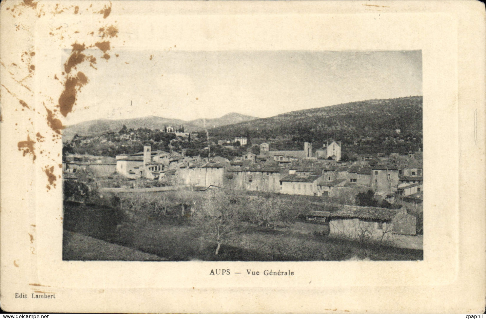 CPA Aups Vue Generale