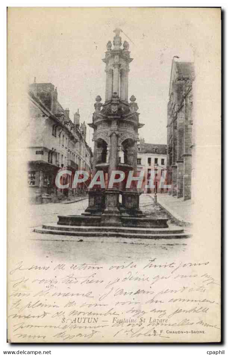 CPA Autun Fontaine St Lazare