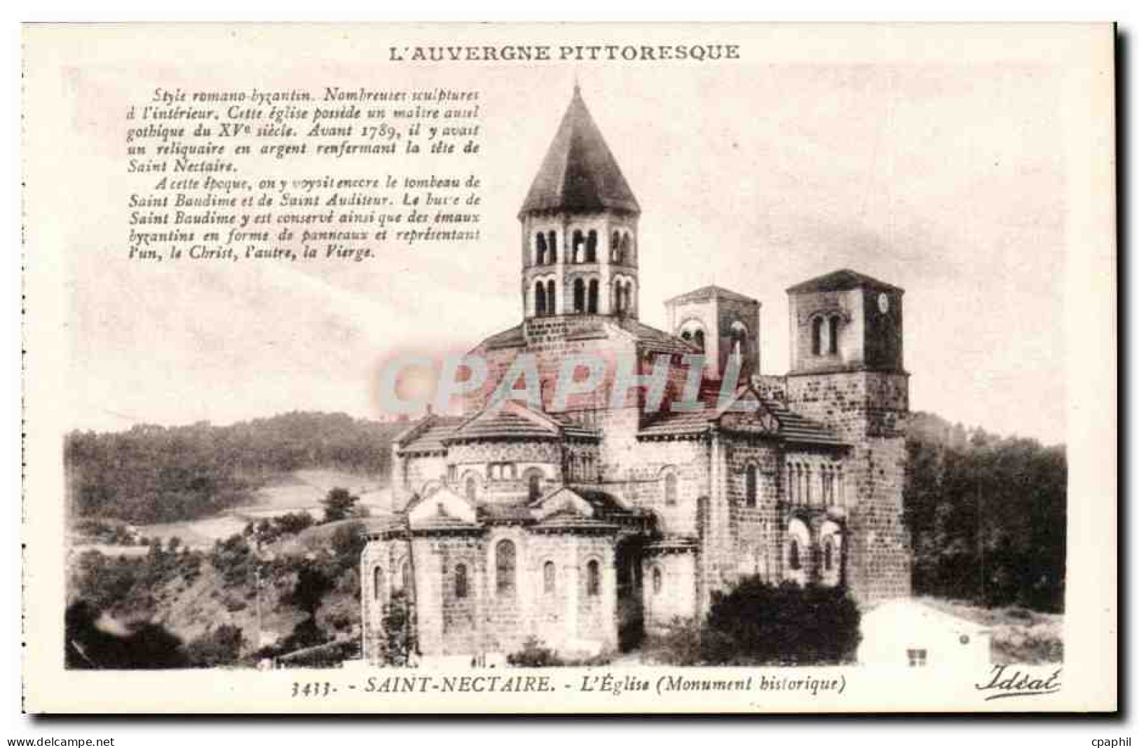 CPA Auvergne Saint Nectaire L'eglise