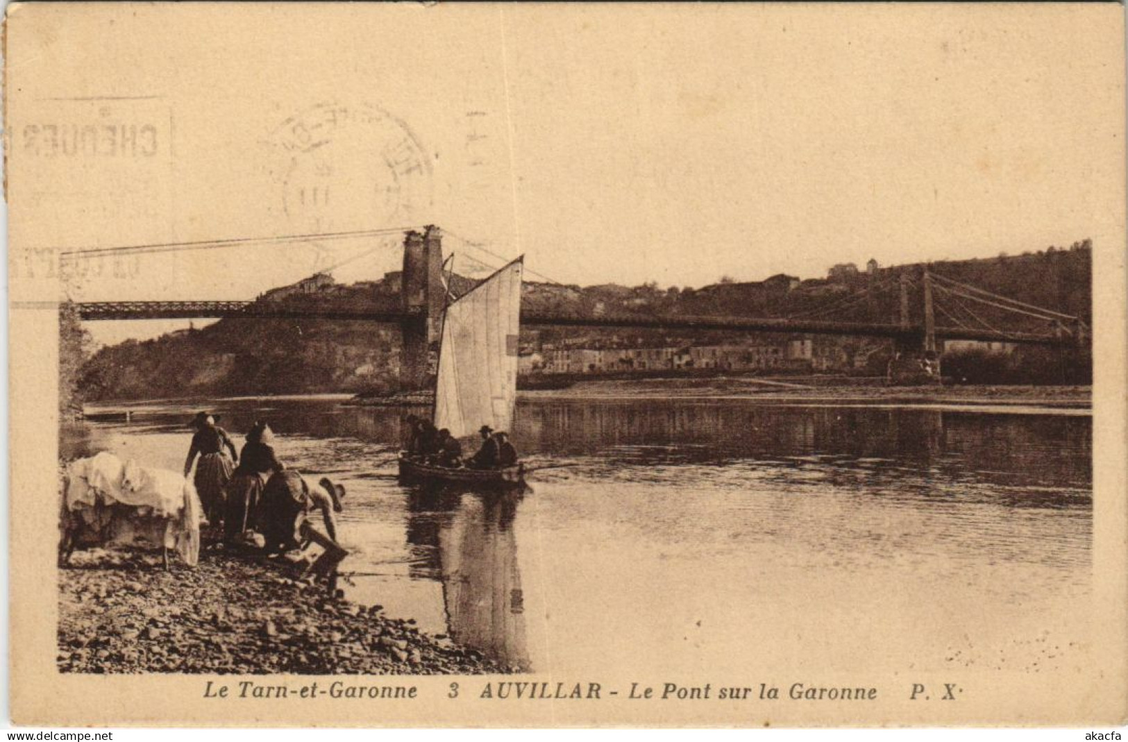 CPA AUVILLAR le Pont sur la garonne (979375)