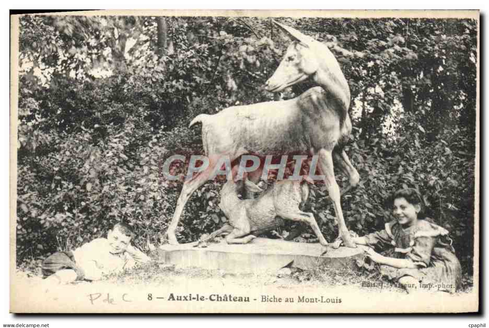 CPA Auxi Le Chateau Biche au Mont Louis Enfants