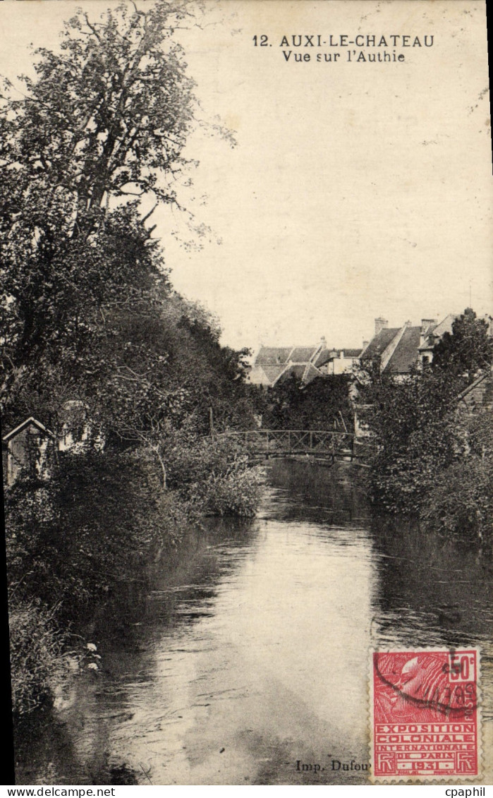CPA Auxi Le Chateau Vue Sur I'Authie
