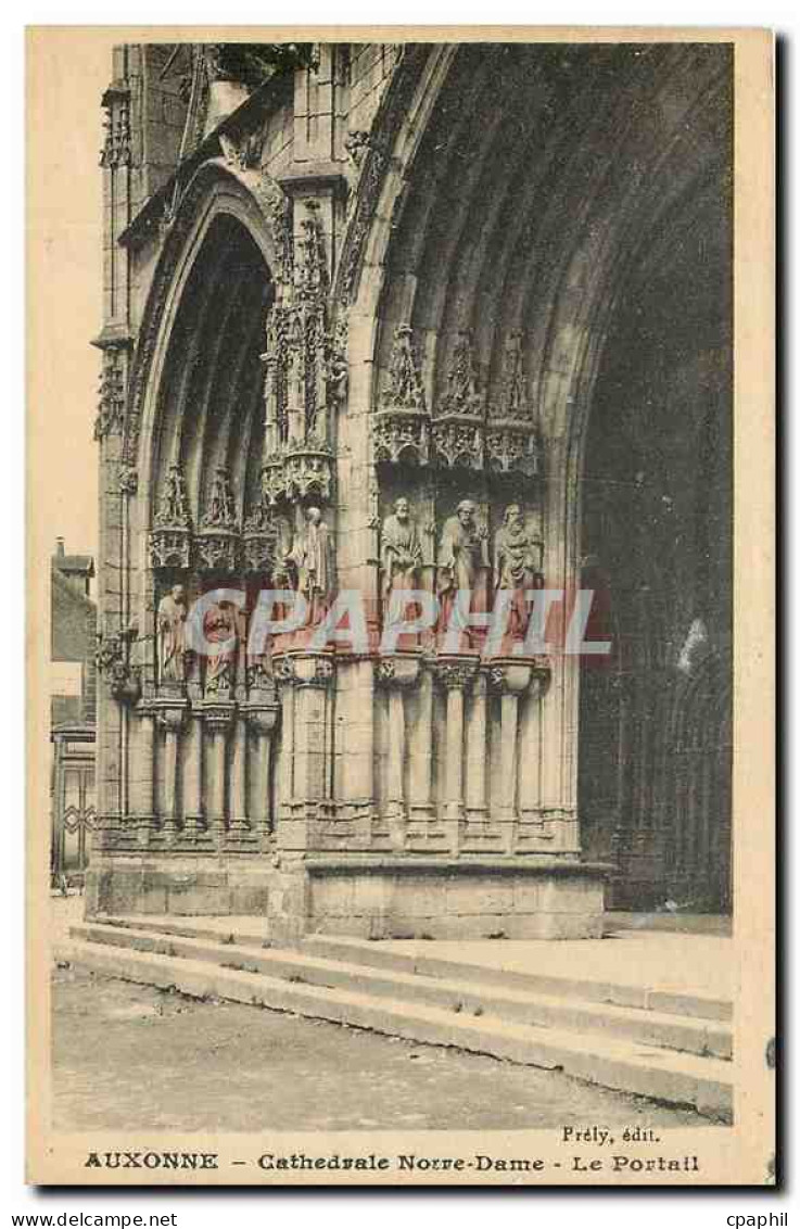 CPA Auxonne Cathedrale Notre Dame Le Portail