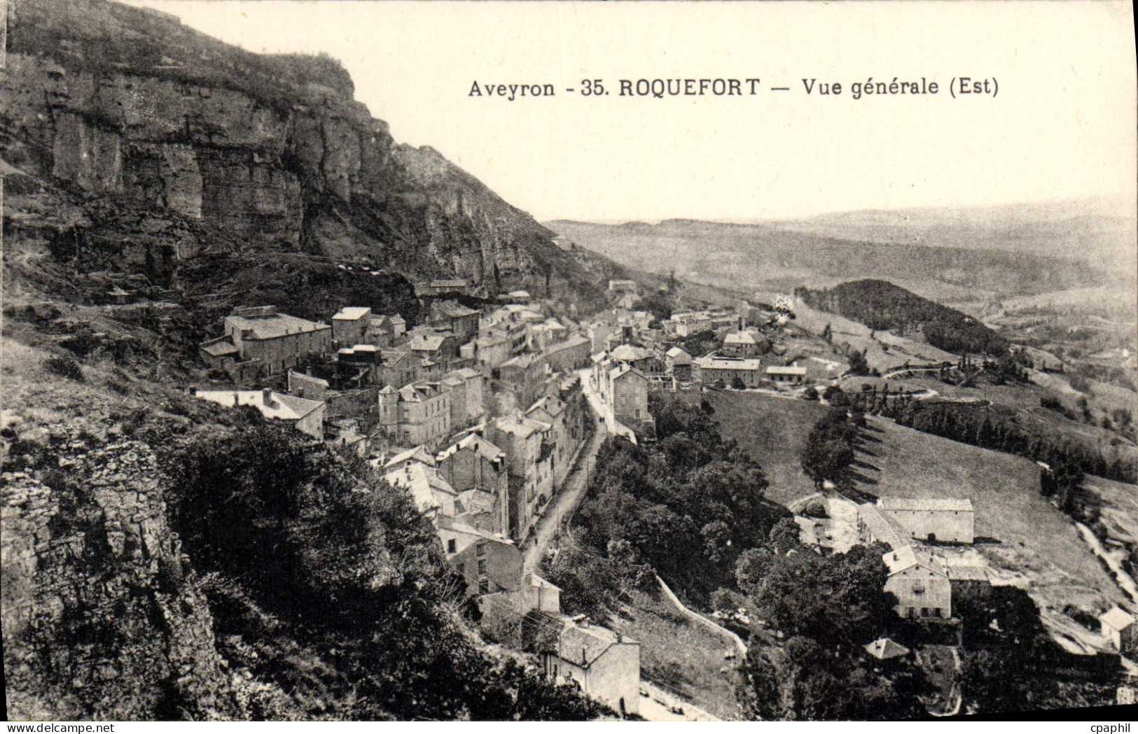 CPA Aveyron Roquefort Vue generale