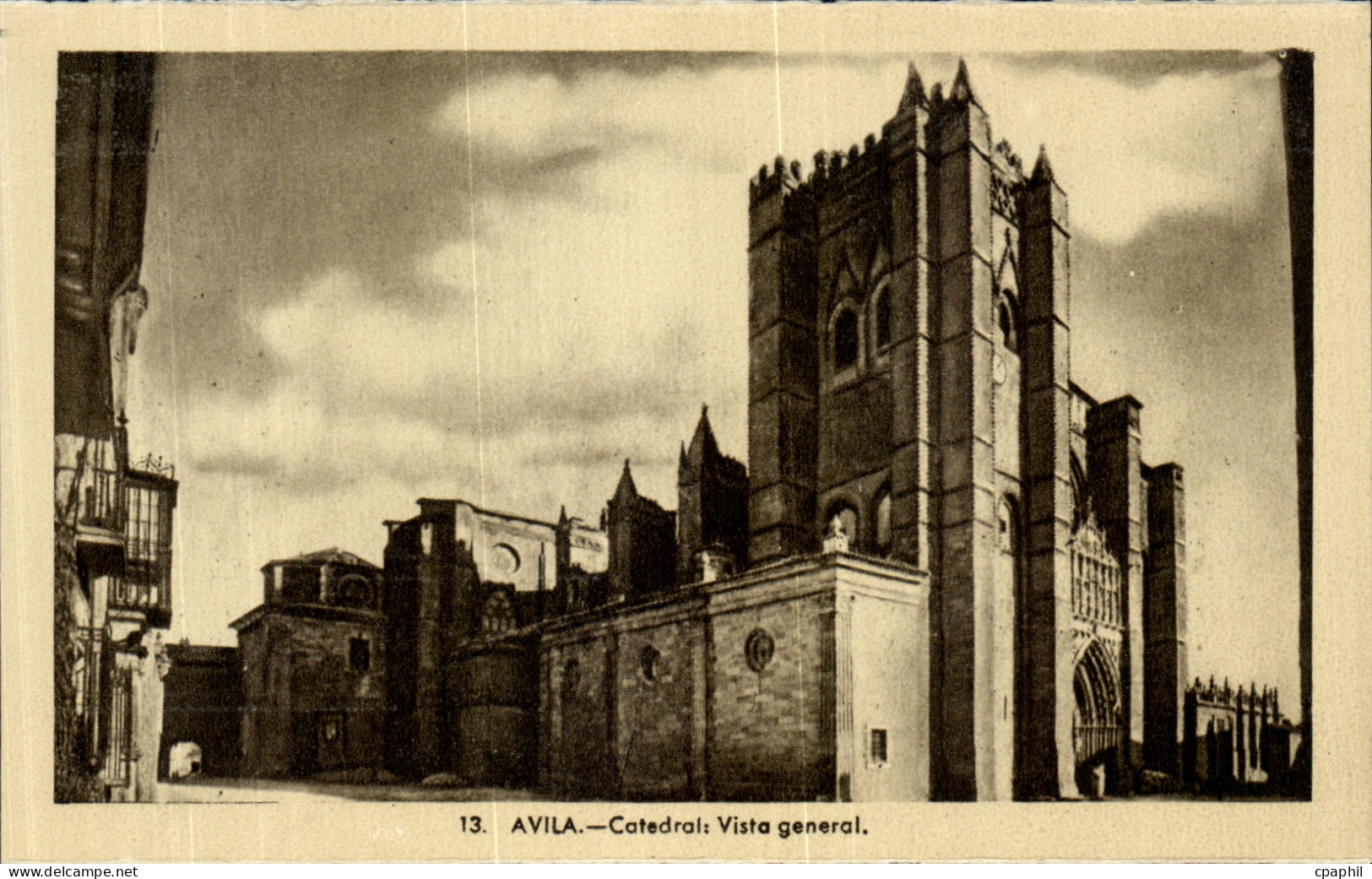 CPA Avila Catedral Vista general