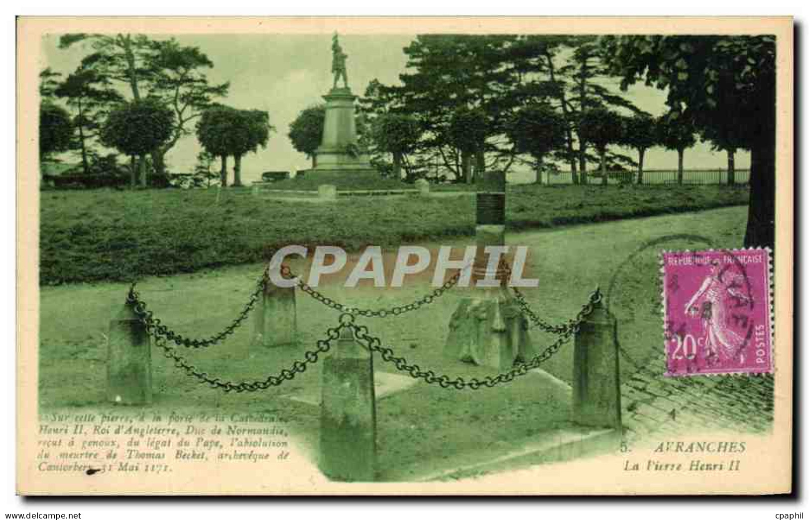 CPA Avranches La Pierre Henri II