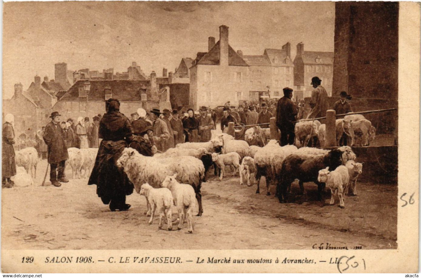 CPA AVRANCHES - Le Marché aux moutons a AVRANCHES (633102)