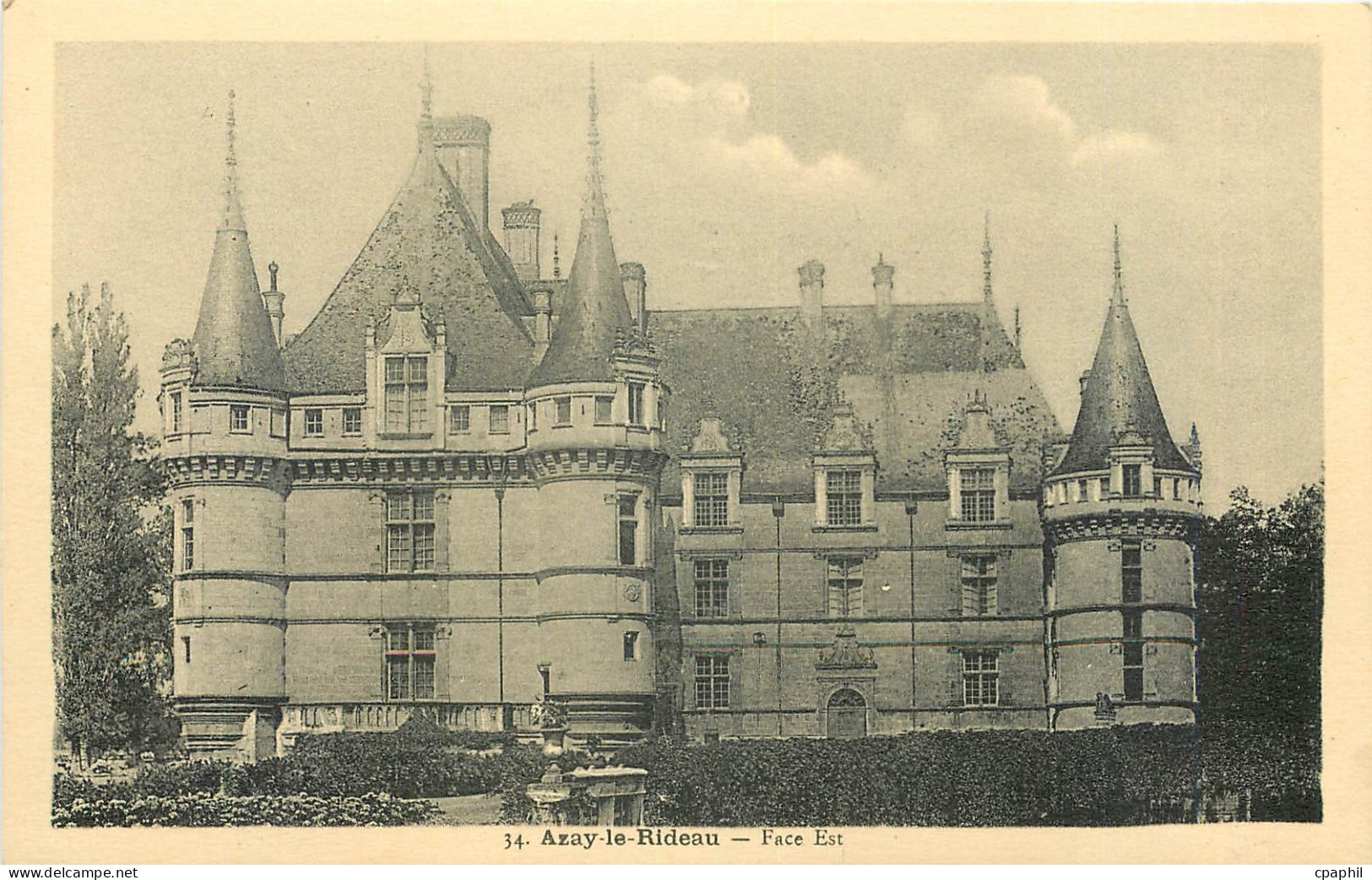 CPA Azay-le-Rideau - Face  Est