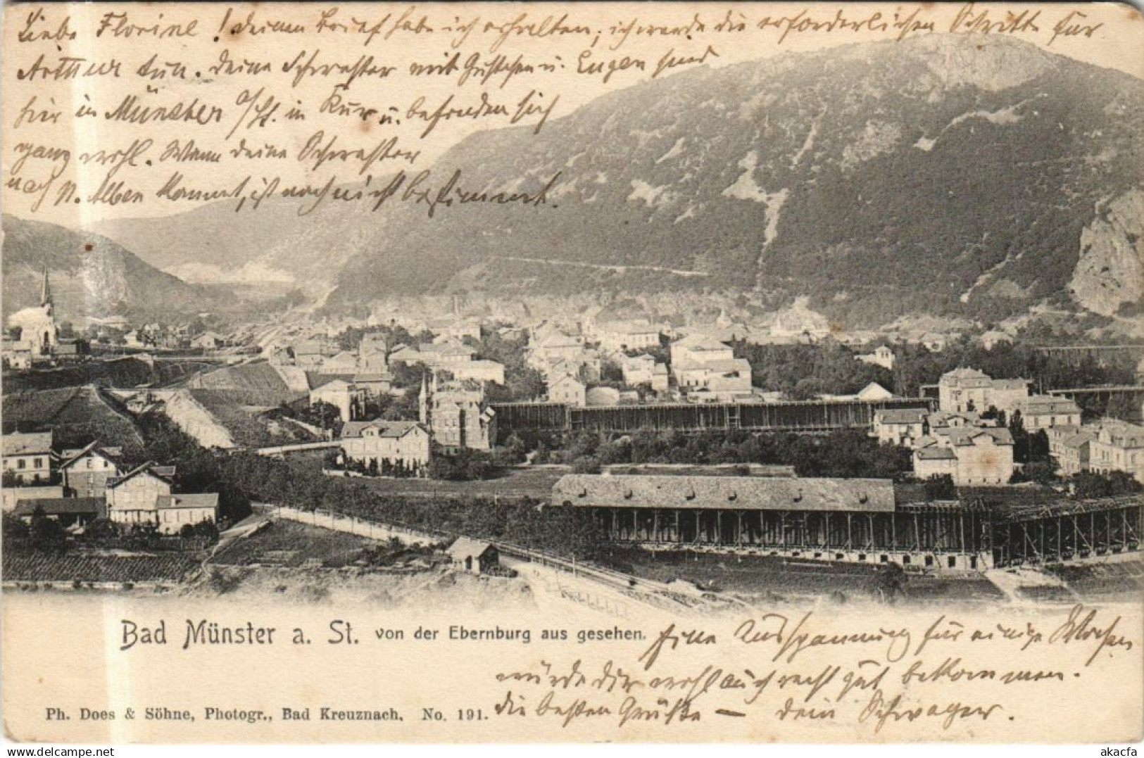 CPA BAD MUNSTER am STEIN von der Ebernburg aus Gesehen GERMANY (1162273)