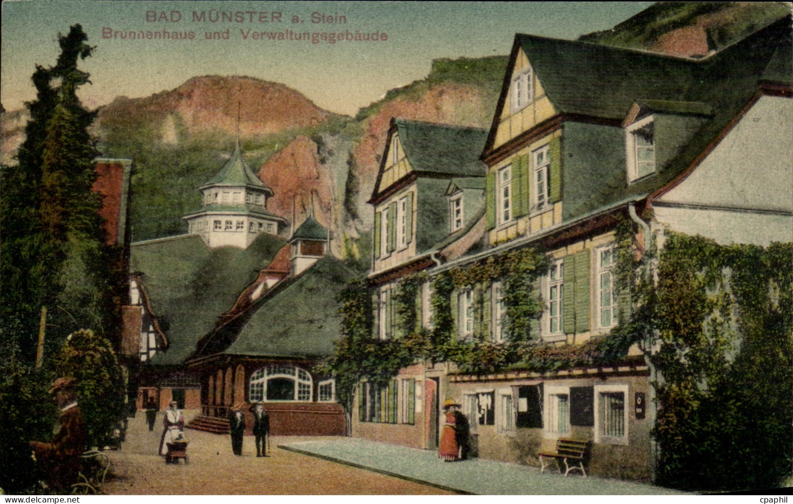 CPA Bad Munster Stein Brunnenhaus und Verwaltungsgebaude