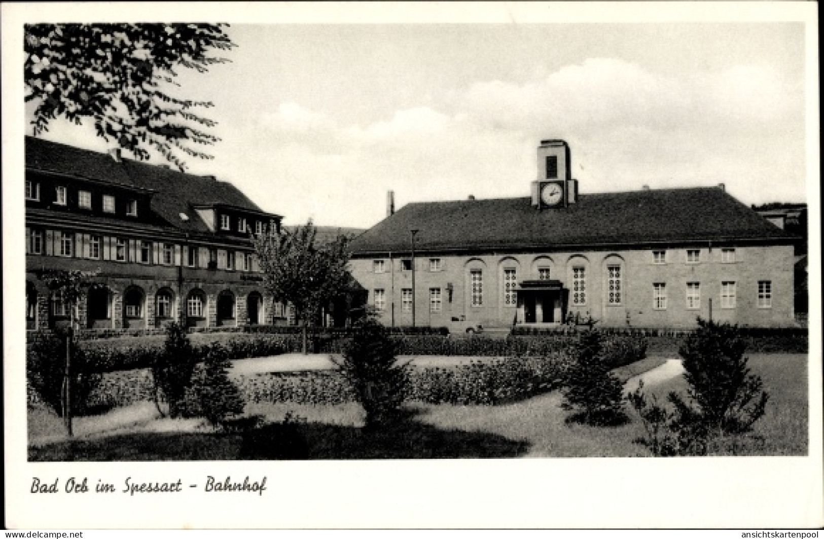 CPA Bad Orb im Main Kinzig Kreis Hessen, Ansicht vom Bahnhof