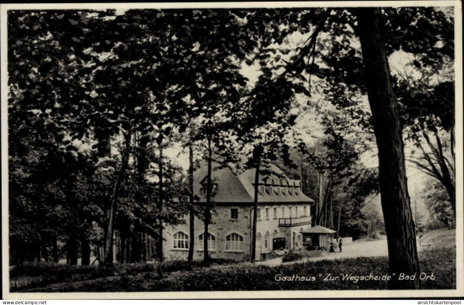 CPA Bad Orb im Main Kinzig Kreis Hessen, Gasthaus zur Wegscheide, Inh. Emil Ihssen