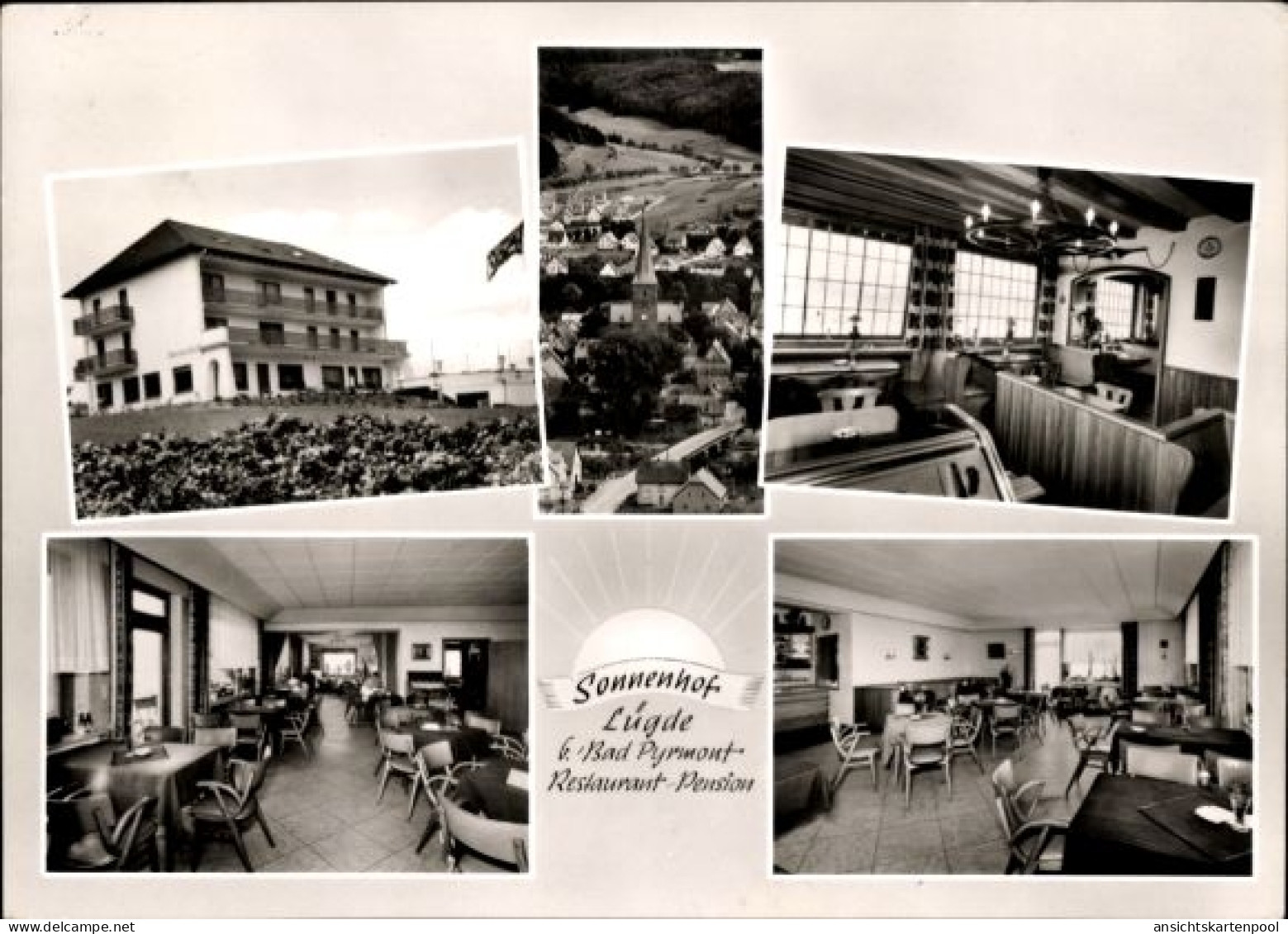 CPA Bad Pyrmont in Niedersachsen, Gesamtansicht, Sonnenhof Lüdge, Außenansicht, Gastraum