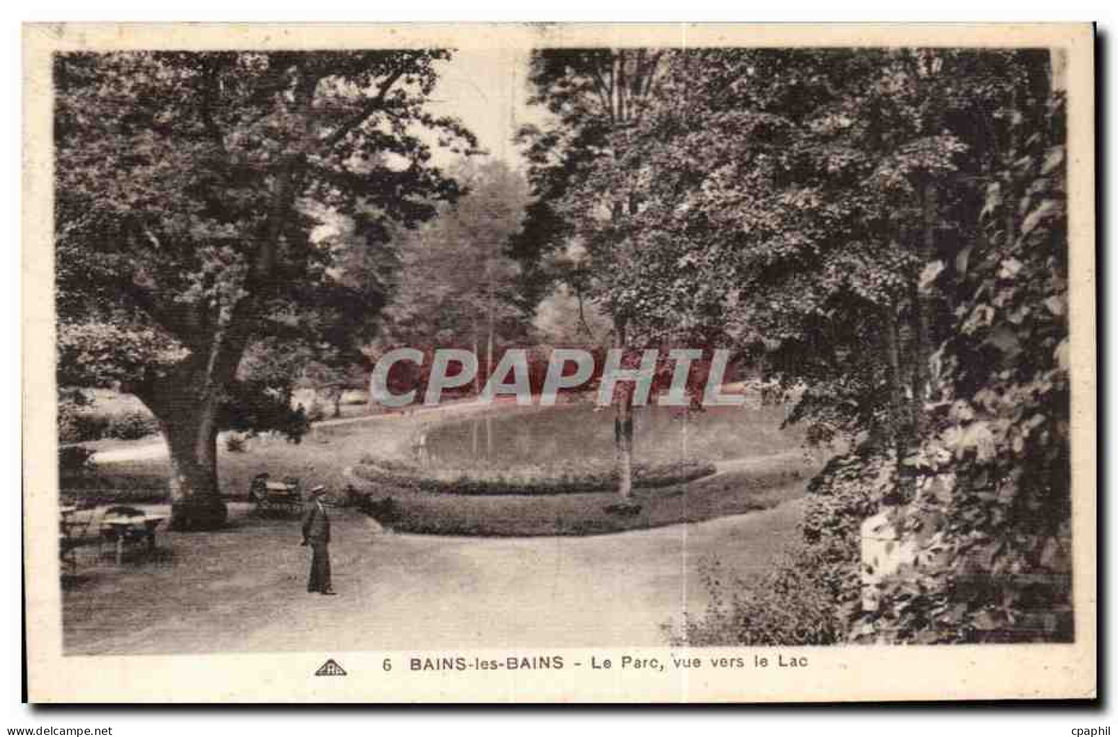CPA Bains les Bains Le Parc Vue le Lac