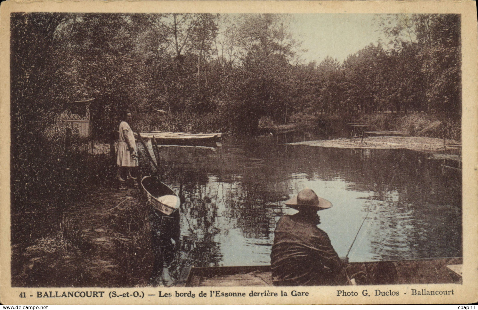 CPA Ballancourt Les Bords De I'Essonne Derriere La Gare