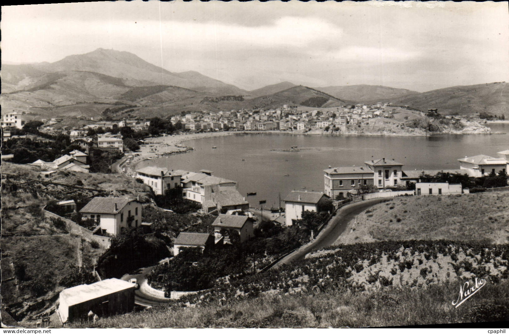 CPA Banyuls Sur Mer Vue Generale Prise De La Route De Cerbere