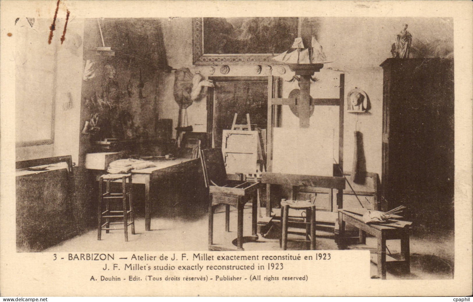 CPA Barbizon Atelier de JF Millet