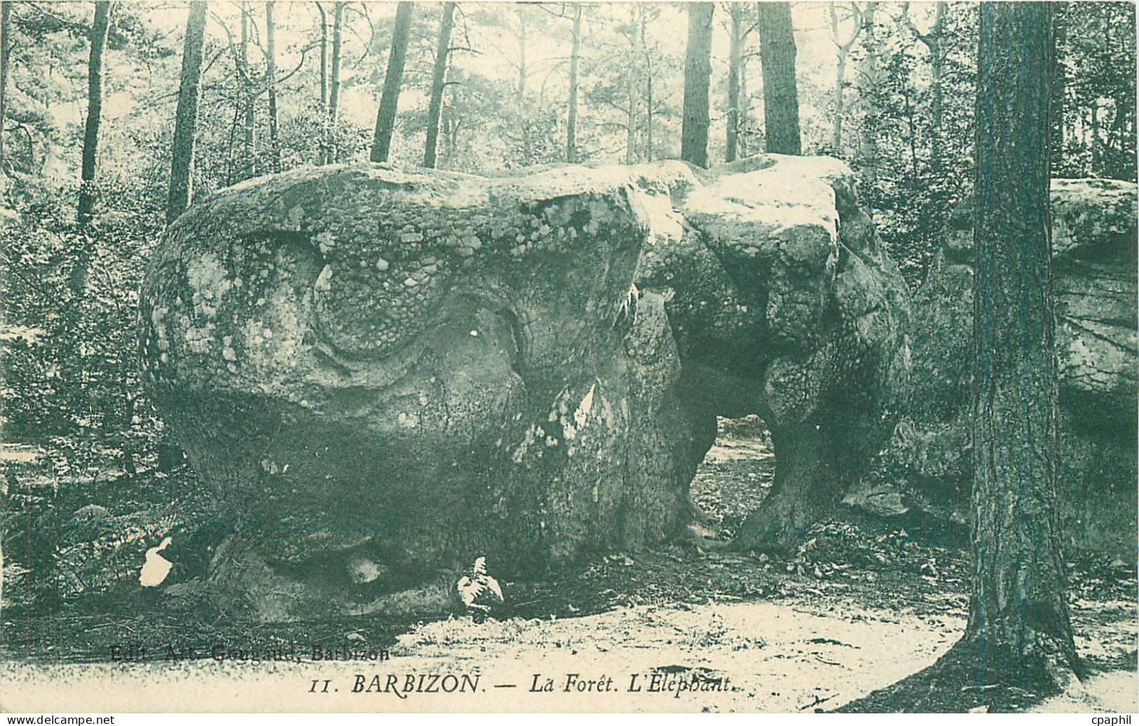 CPA Barbizon la foret Elephant