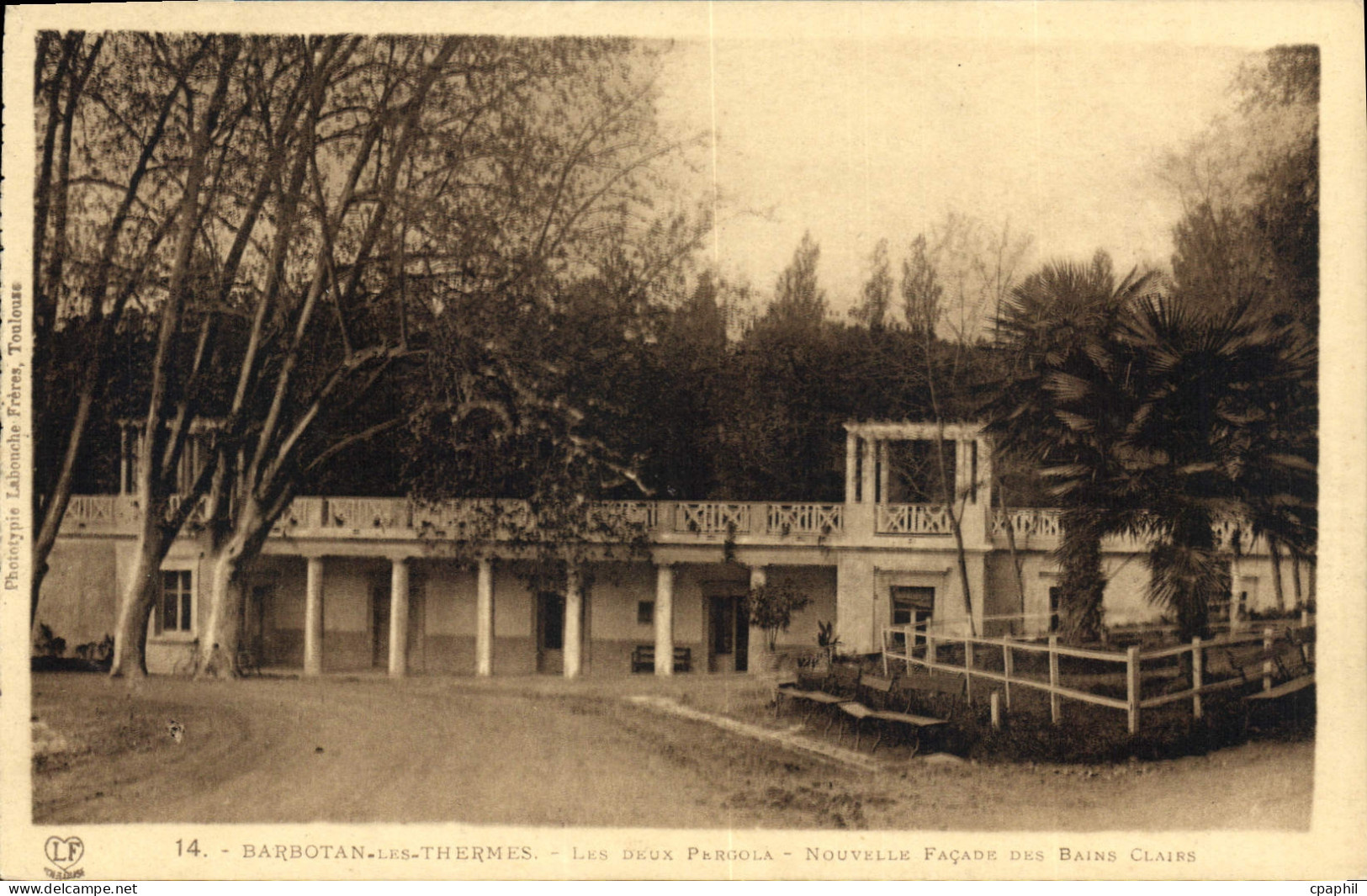 CPA Barbotan Les Thermes les deux pergola