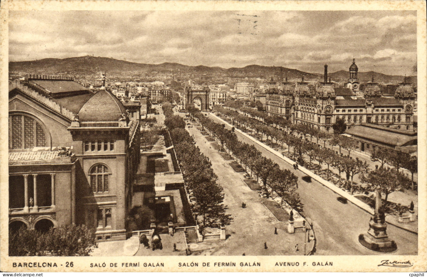 CPA Barcelona Salo de Fermin Galan Avenuo F Galan