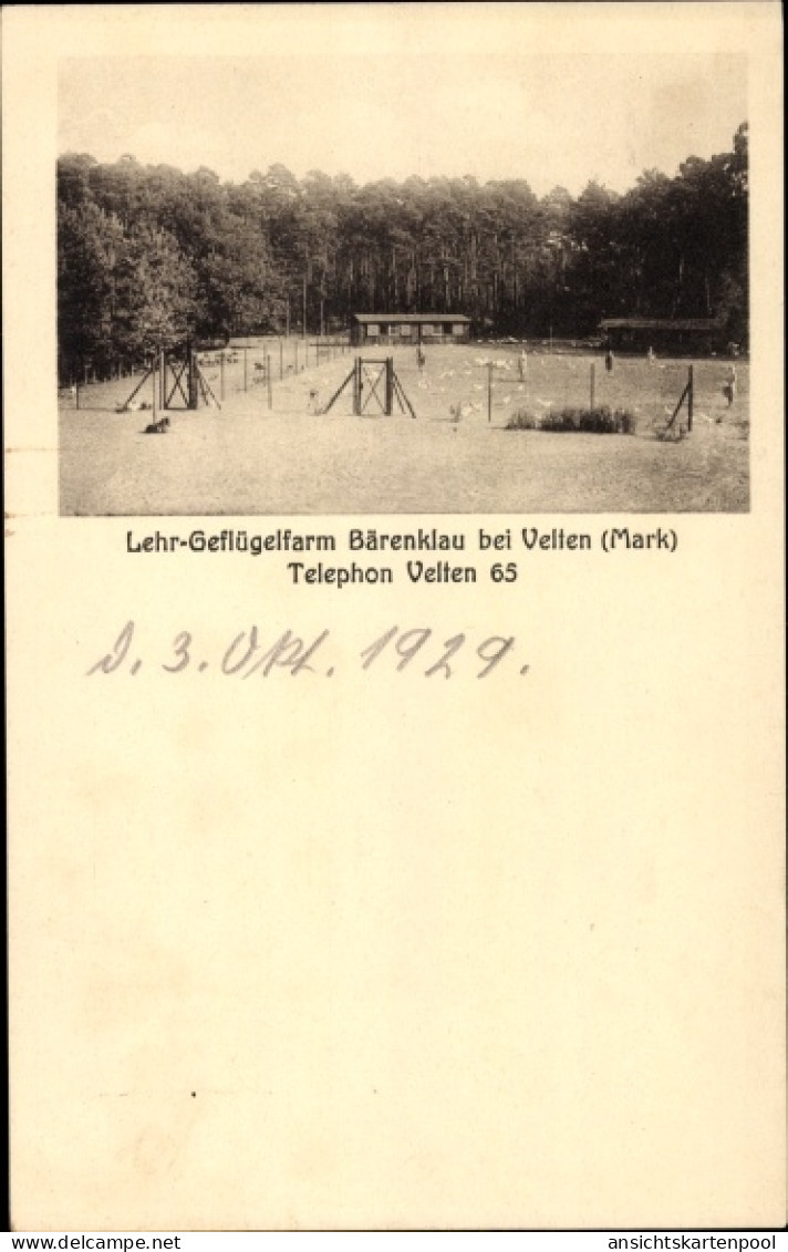 CPA Bärenklau Oberkrämer Oberhavel, Lehr-Geflügelfarm