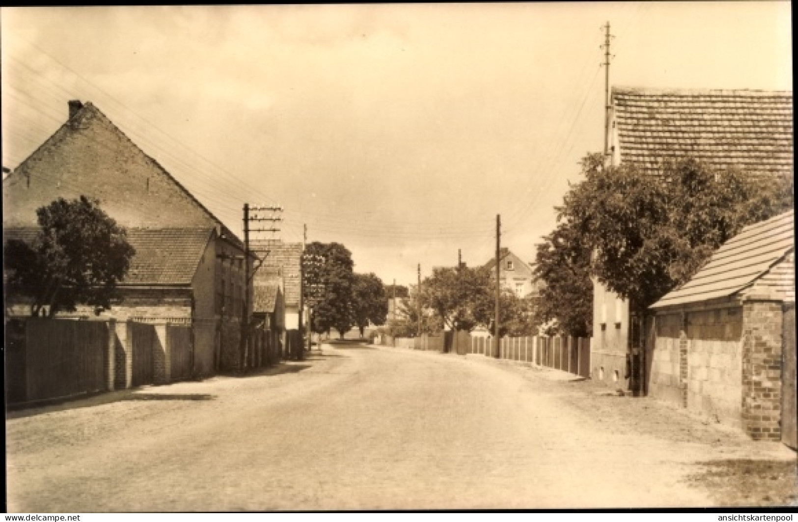 CPA Bärenklau Schenkendöbern Brandenburg, Partie an der Dorfstraße