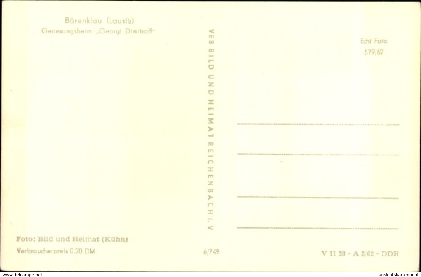 CPA Bärenklau Schenkendöbern Niederlausitz, Genesungsheim Georgi Dimitroff