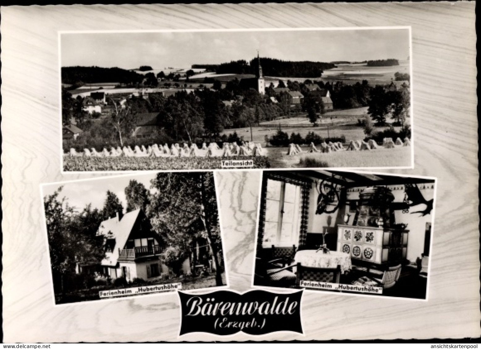 CPA Bärenwalde Crinitzberg in Sachsen, Teilansicht, Ferienheim Hubertushöhe