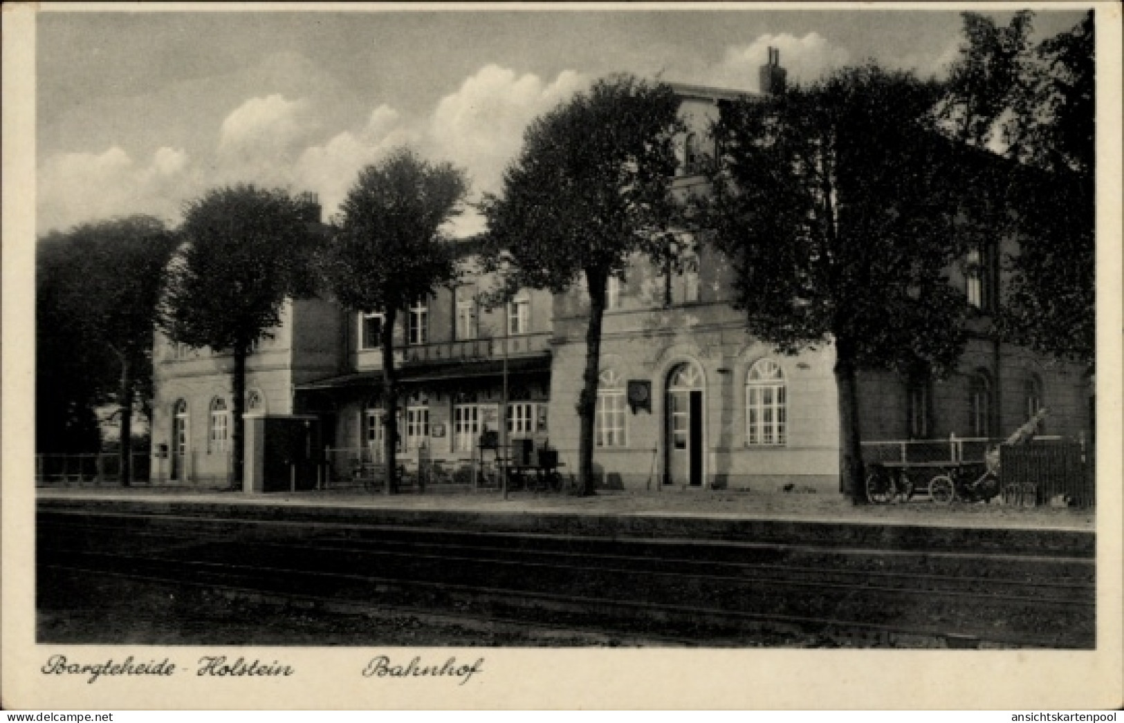 CPA Bargteheide in Holstein, Bahnhof Gleisseite