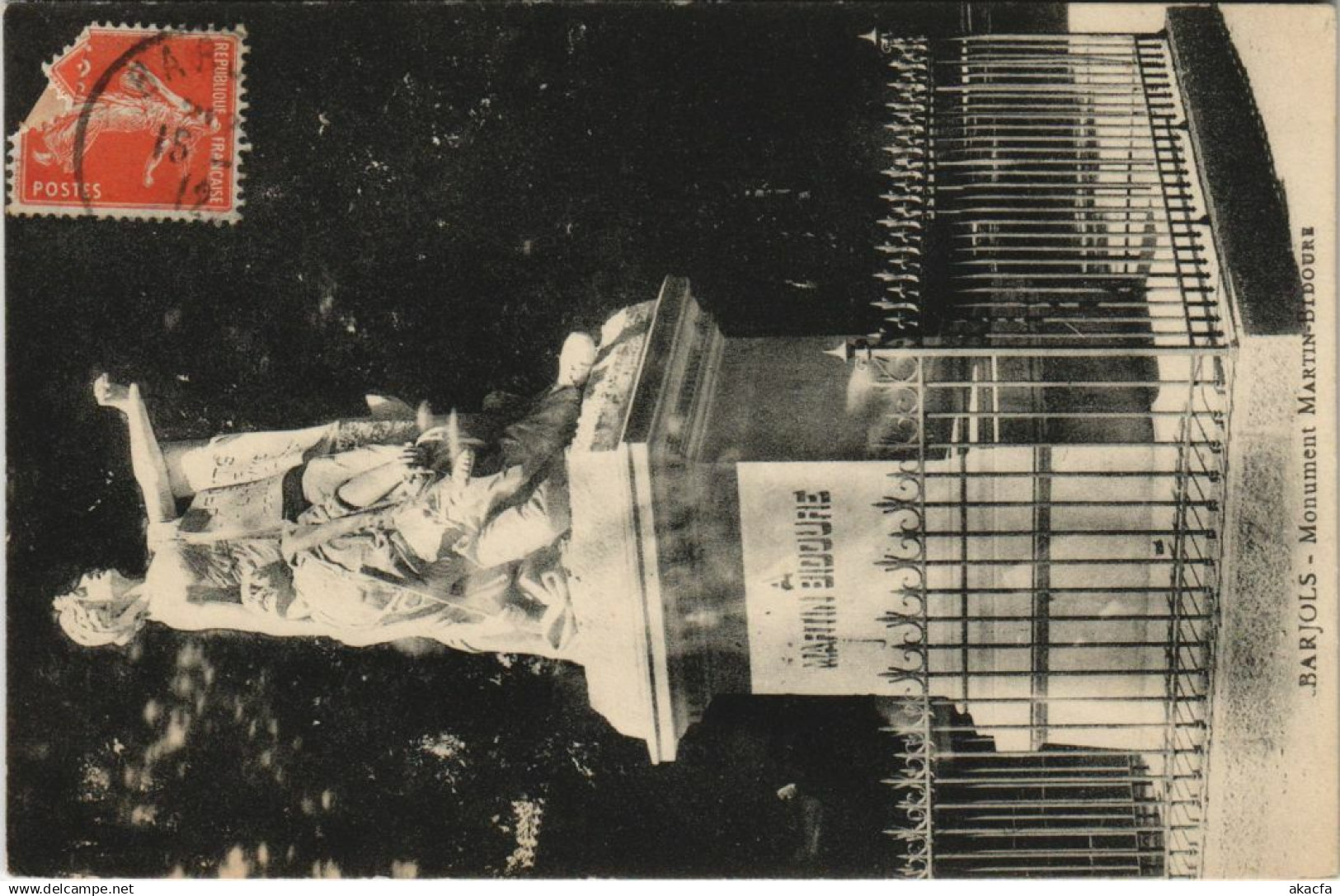 CPA BARJOLS Monument Martin-Bidoure (1111300)