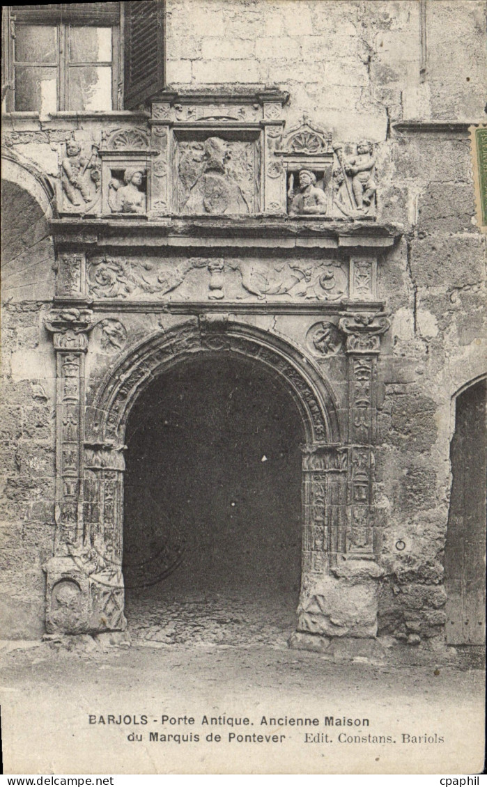 CPA Barjols Porte Antique Ancienne Maison de Marquis de Pontever