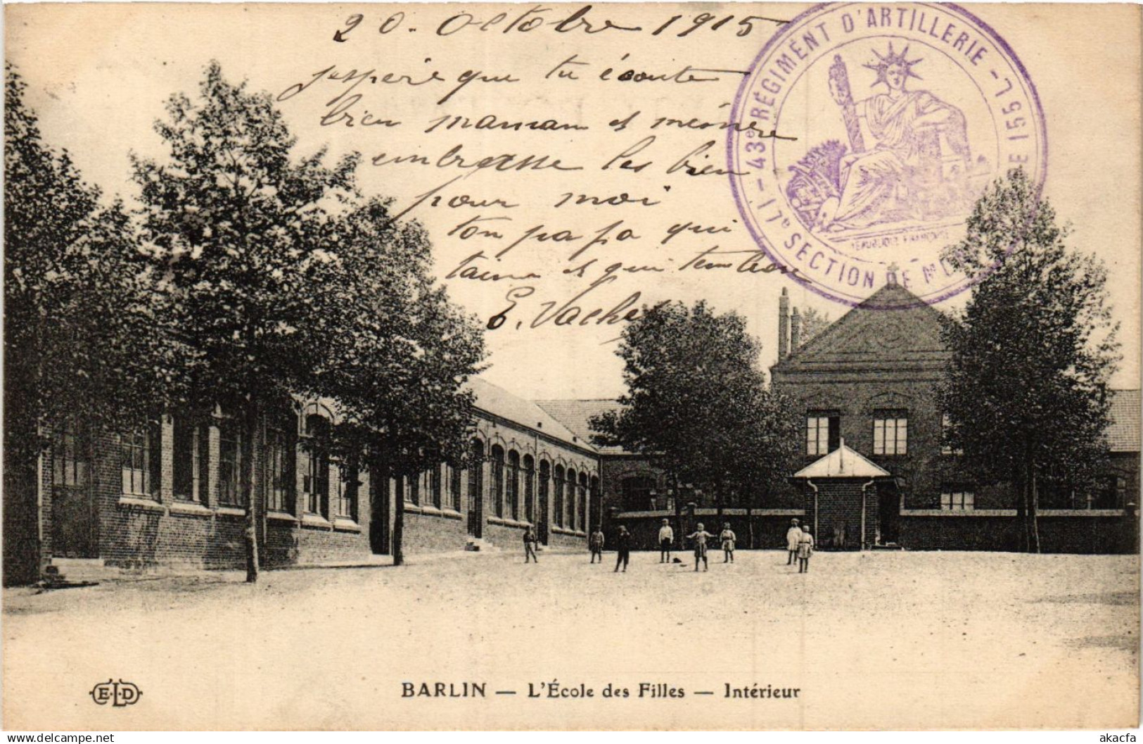 CPA BARLIN École des Filles-Intérieur (414512)