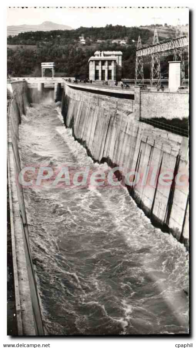 CPA Barrage de Genissiat Ain Camal evacuateur de crues et Batiment d'Administration