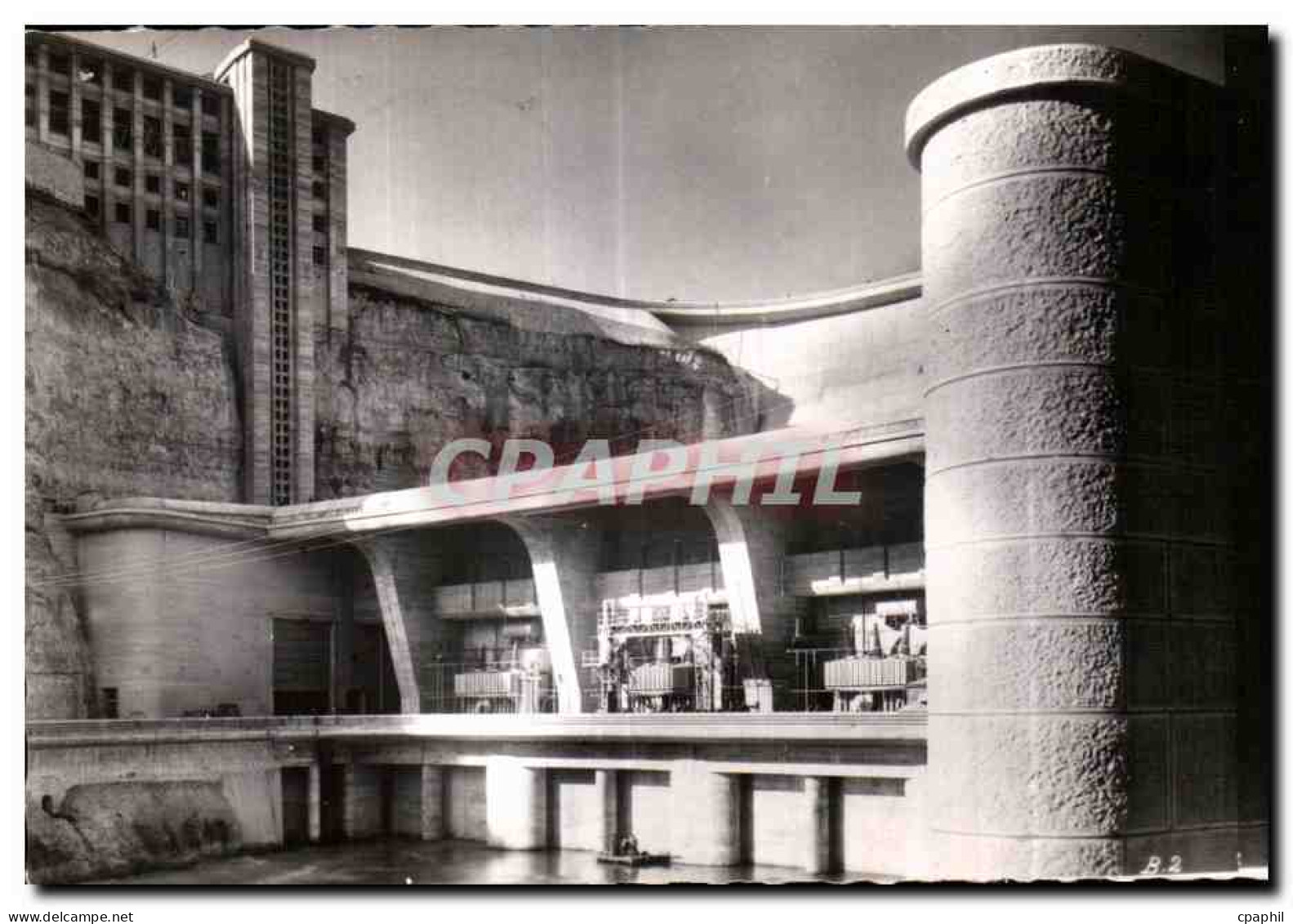 CPA Barrage de Genissiat Centrale Leon Prrrier et Batiment d Administration
