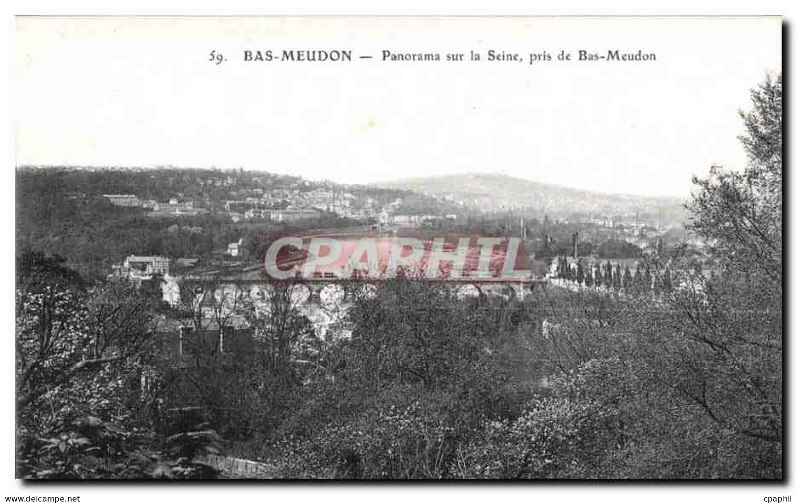 CPA Bas Meudon Bas Panorama sur la Seine Pris de Bas Meudon