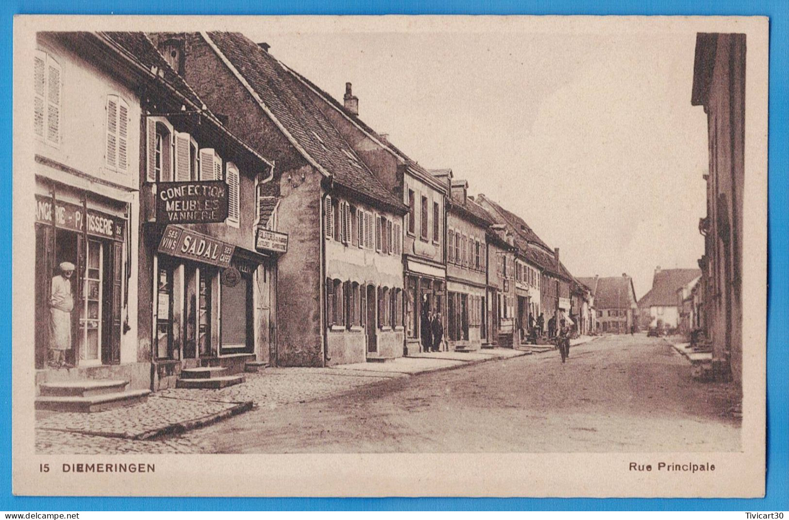 CPA BAS-RHIN (67) - DIEMERINGEN - RUE PRINCIPALE