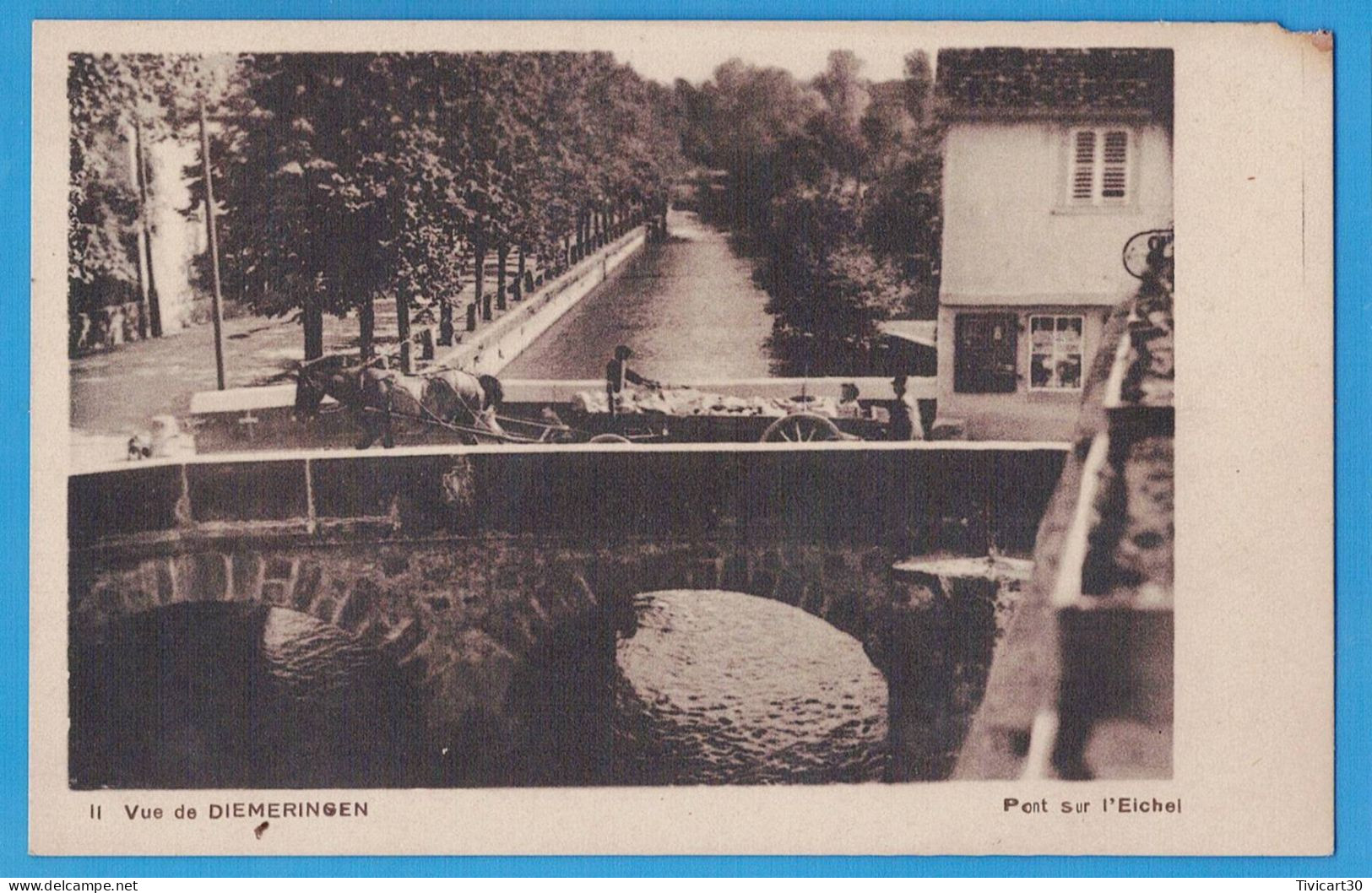 CPA BAS-RHIN (67) - VUE DE DIEMERINGEN - PONT SUR L'EICHEL